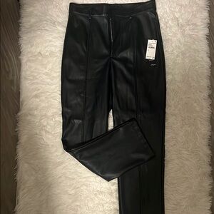 Black Faux Leather Pants